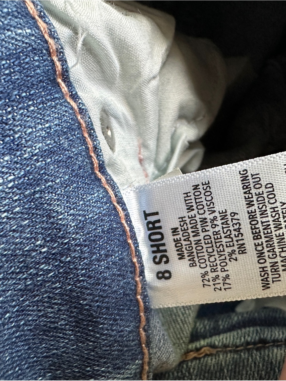 Aeropostale Women'sSuper Low Flare Blue Denim Stretchy Jeans Size 8 short - Picture 8 of 8